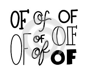 Set of catchwords in white background