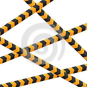 Set of Caution lines isolated. Realistic warning tapes. Danger signs.