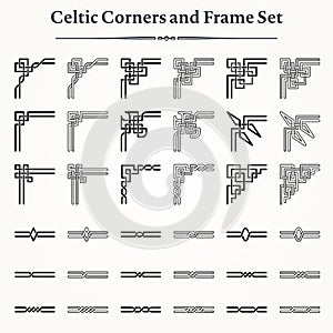 Set of Celtic Corners and Frames