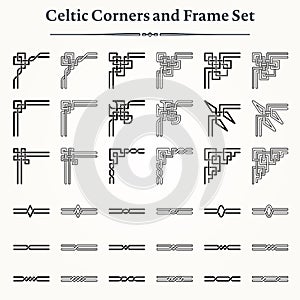 Set of Celtic Corners and Frames