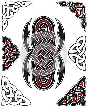 Set of celtic design elements