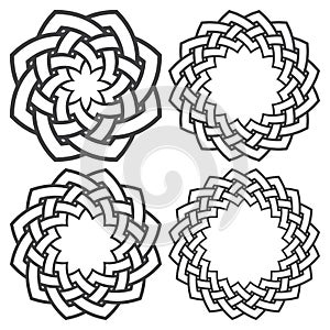 Set of celtic knotting circle