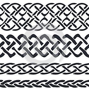 Set of Celtic Pattern Borders vector