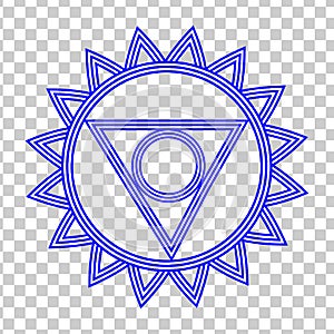 set of chakra symbol tattoo isolated on transparent background. vector illustration