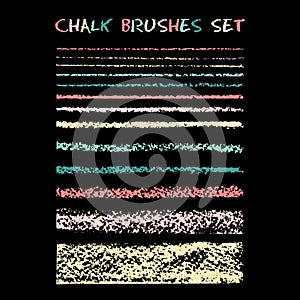 Set of chalk brushes.