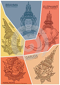 Set characters of Ramayana