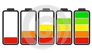 Set Charge on white Vector