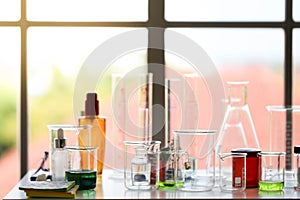 Set of Chemical tube development and pharmacy in laboratory,biochemistry and research technology concept.