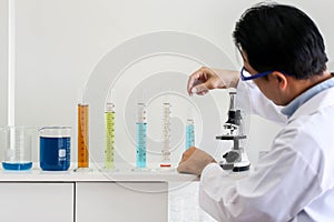 Set of Chemical tube development and pharmacy in laboratory,biochemistry and research technology concept