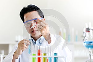 Set of Chemical tube development and pharmacy in laboratory,biochemistry and research technology concept