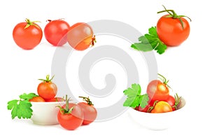 Set of cherry on a background