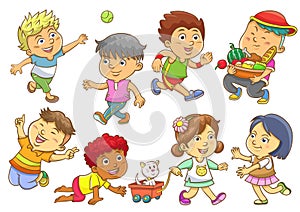 Set of child activities routines.