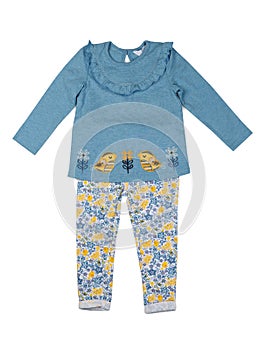 Set of children`s clothes. Isolate