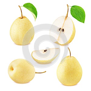 Set of chinese pear fruits