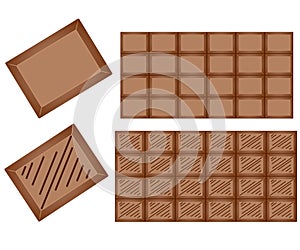 Set of Chocolate bars. chocolate bar, chocolate