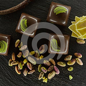 Set of chocolate candie,