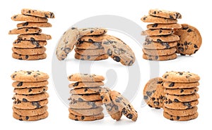 Set of chocolate chip cookies