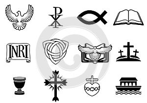 Cristiano conjunto compuesto por iconos 