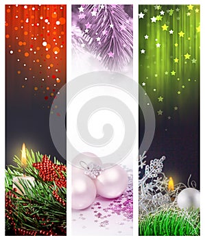 Set Christmas banners web