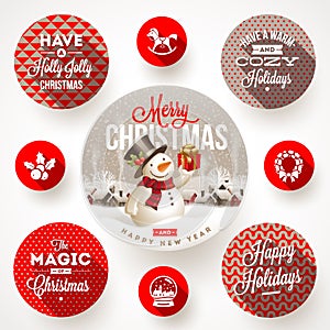 Set of Christmas designs