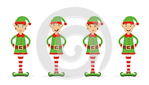 Set of Christmas elves