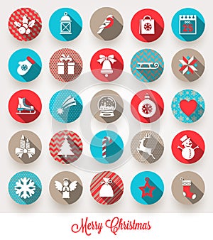 Set of Christmas flat icons