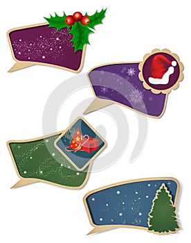 Set of Christmas gift tag.