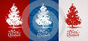 Set of Christmas greeting cards