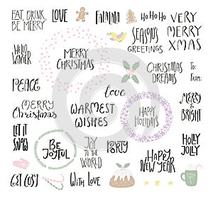 Set of Christmas quotes
