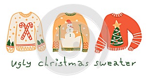 Set of Christmas sweaters