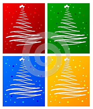 Set of christmas tree