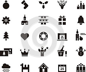 Set of Christmas web icons