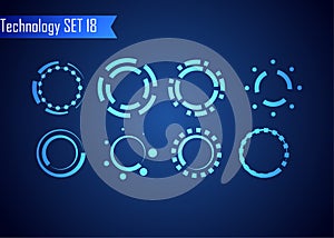 Set of Circle Abstract Digital Technology UI Futuristic HUD Virtual Interface Elements Sci- Fi Modern User For Graphic Motion, Th