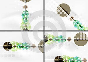 Set of circle shape design abstract backgrounds