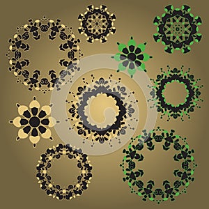 Set of circular patterns