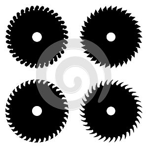 Set of circular saw blades