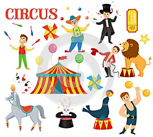 A set of circus artists photo