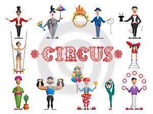 Set circus performers