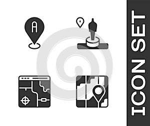 Set City map navigation, Location, Infographic of city and and monument icon. Vector