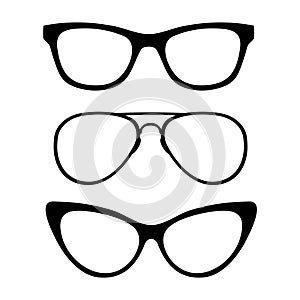 Set of classic glasses