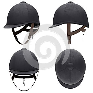 Set of Classic Jockey horseride helmets