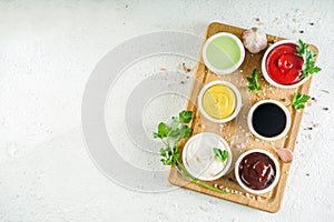 Set of classic sauces photo