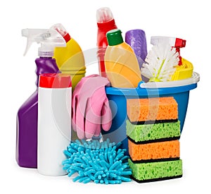 Set of cleaning supplies
