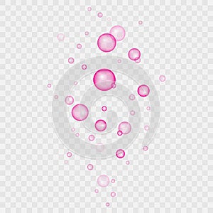 Set of clear drops of pure clear water isolated on a transparent background. Realistic vector illustration.