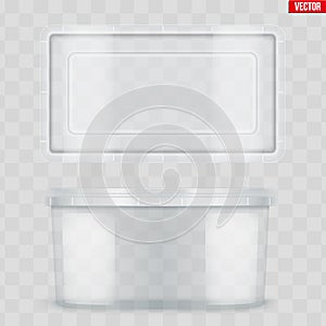 Set of Clear Plastic container for food