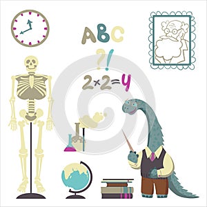 A set of clipart on the topic of education and science