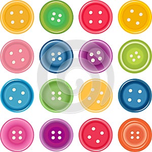 Set of clothing buttons