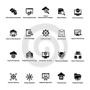 Set of Cloud Computing Icons