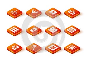 Set Cloud technology data transfer, Photo retouching, Server, Data, Artificial intelligence AI, Neural network, and