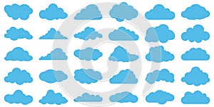 Set of clouds. Cloud icon.